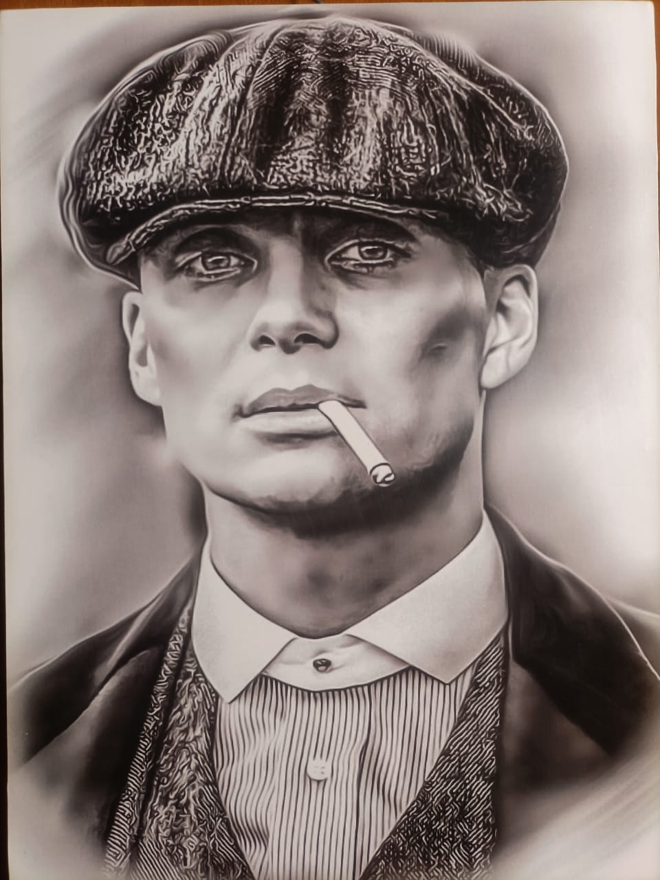 Peaky Blinders Tommy Shelby Framed Canvas Wall Art Portrait