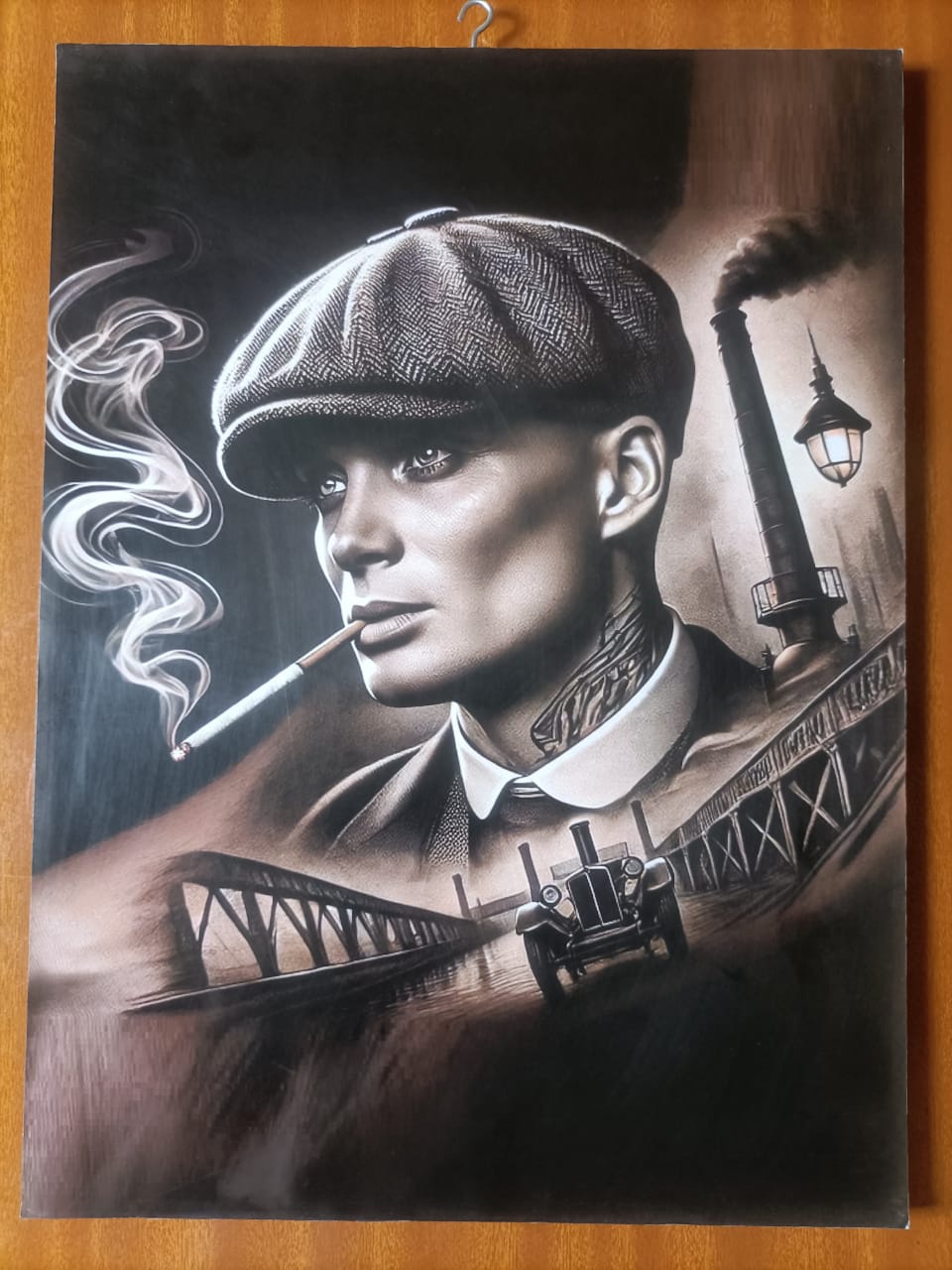 Peaky Blinders Tommy Shelby Framed Canvas Wall Art Portrait