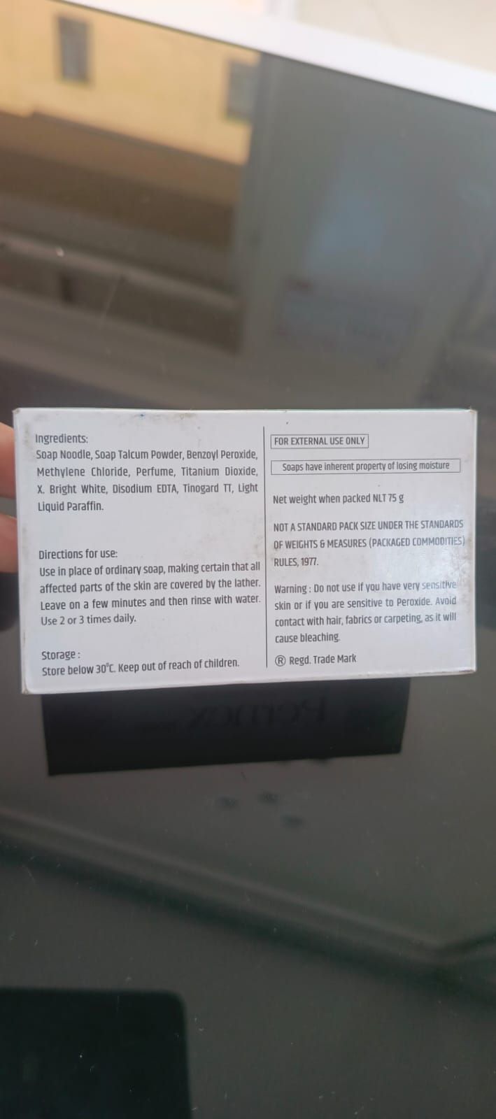 PERNEX AC SOAP benzoyl peroxide cleansing bar 75mg, used in acne and oily skin conditions, removes acne, kills bacteria and removes dirt, unclog pores.