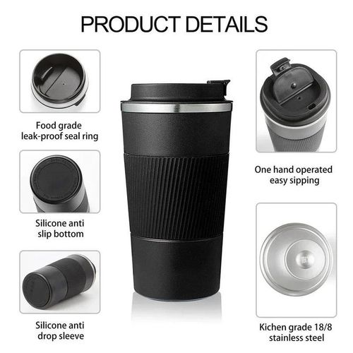 Stainless Steel Vacuum Insulated Coffee Travel Mug for Ice Drink & Hot Beverage, Double Wall Travel Tumbler Cups with Spill Proof Lid Thermo Cup