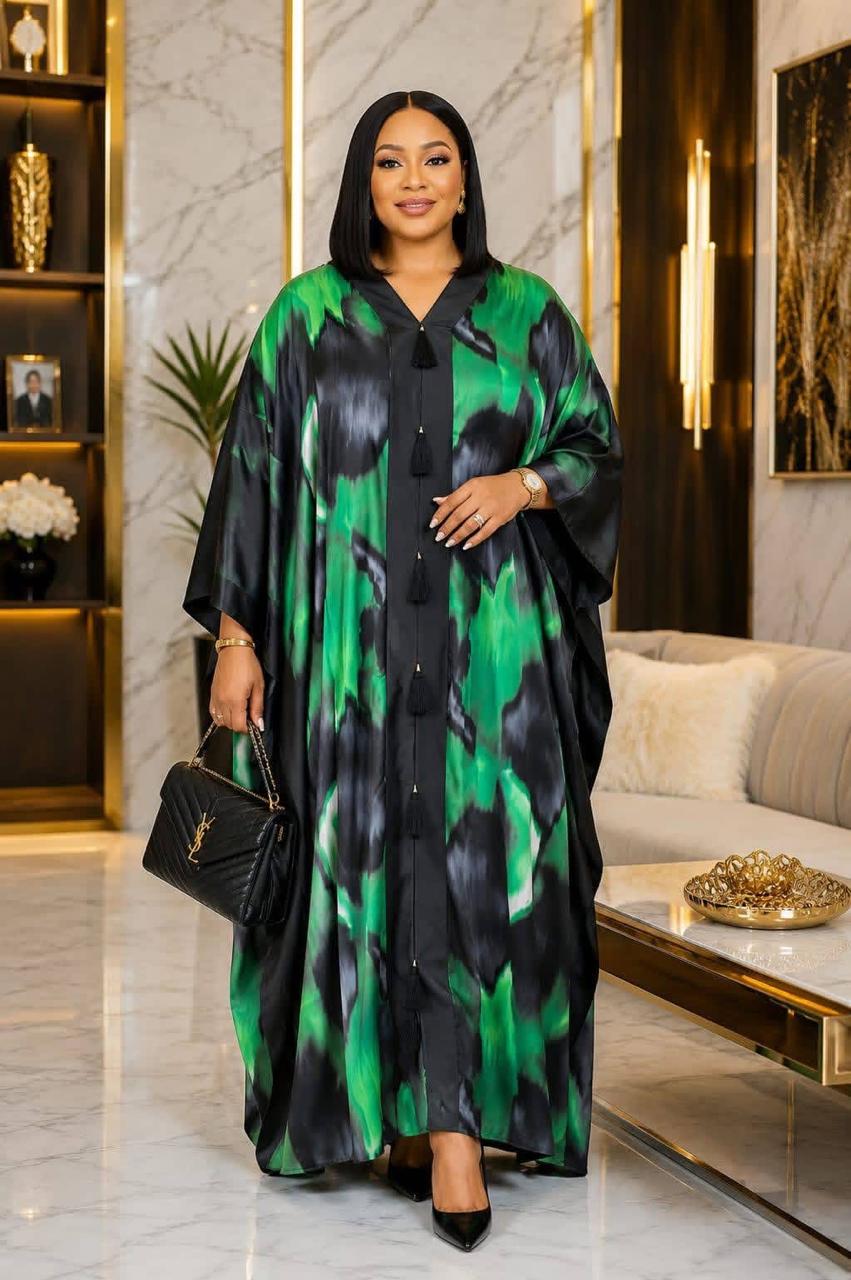 Women's Royal Flow Luxe Free Size Kaftan Dress a statement piece designed for comfort,confidenceand timeless style.Crafted in richcolor, this flowing maxi kaftan drapes beautifully and comes withscarf
