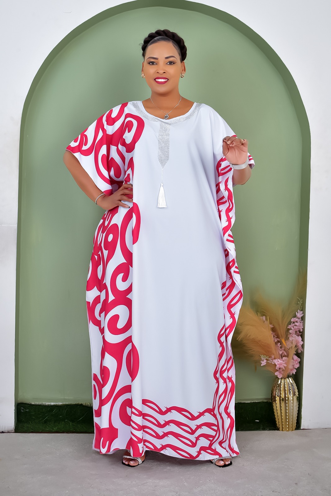 Women's Royal Flow Luxe Free Size Kaftan Dress a statement piece designed for comfort, confidence, and timeless style. Crafted in a rich royal blue hue, this flowing maxi kaftan drapes beautifully