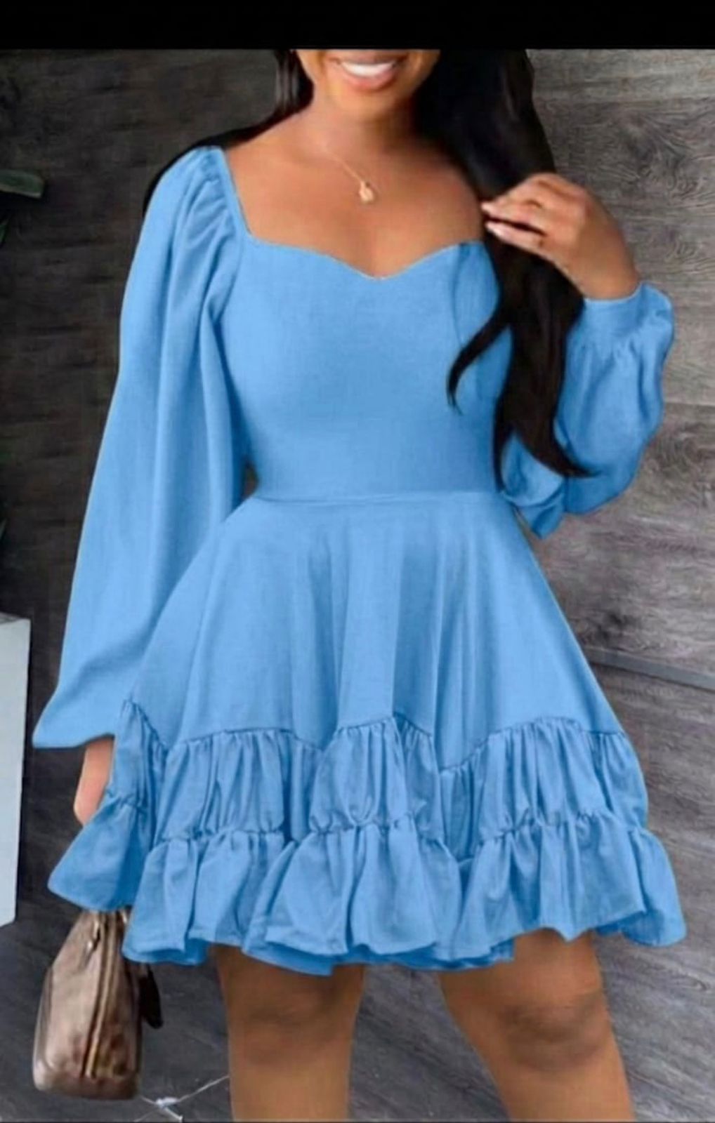 Women's Fuchsia Romance Ruffle Mini Dress Size L to 2XL, a vibrant statement piece designed to bring elegance, femininity, and playful charm to your wardrobe.