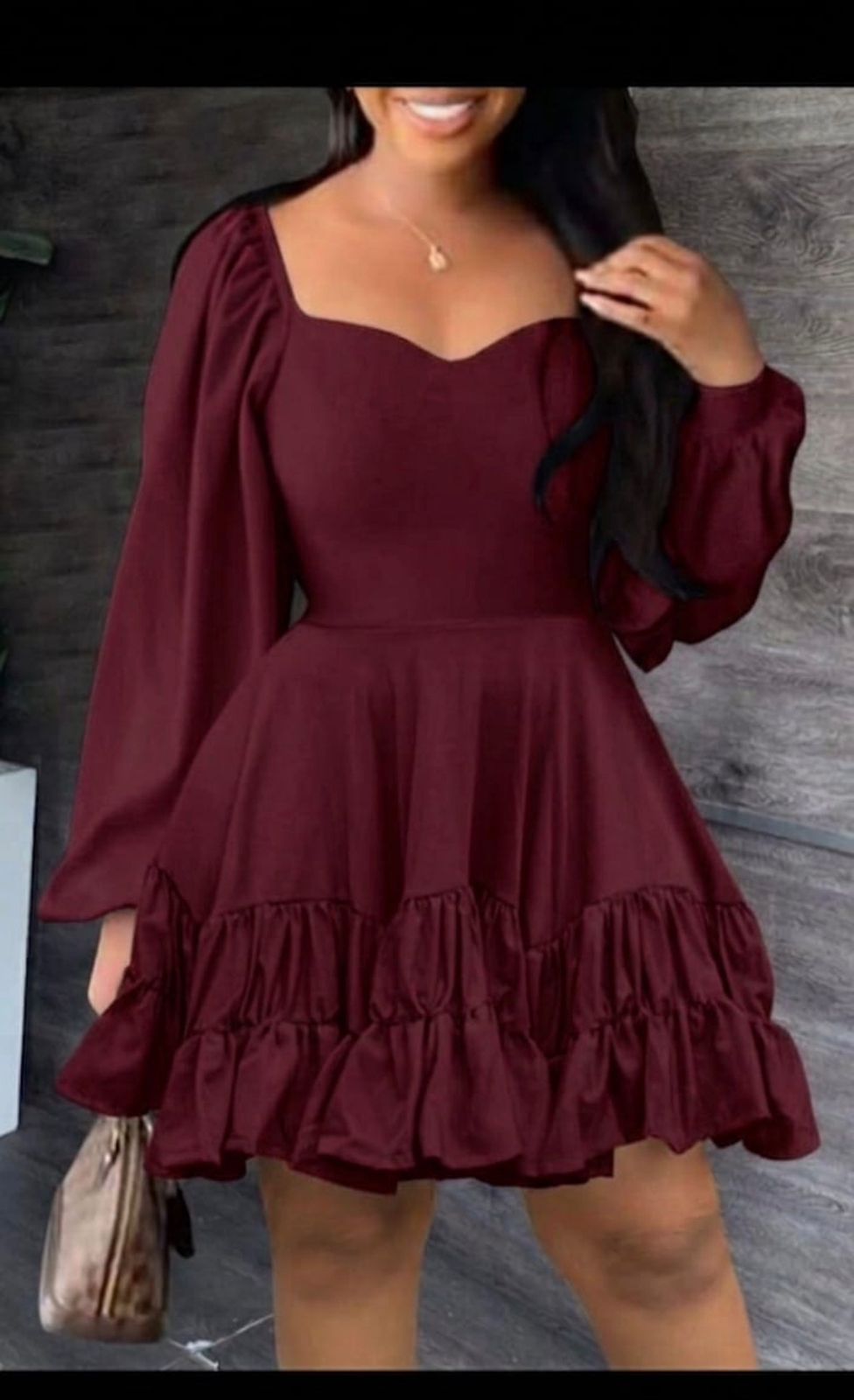 Women's Fuchsia Romance Ruffle Mini Dress Size L to 2XL, a vibrant statement piece designed to bring elegance, femininity, and playful charm to your wardrobe.