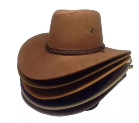 Classic Brown Wide-Brim Cowboy Hat – Premium Felt Western Hat with Adjustable Band, Stylish Durable Fedora-Style Cowgirl/Cowboy Hat for Outdoor, Travel & Fashion Wear