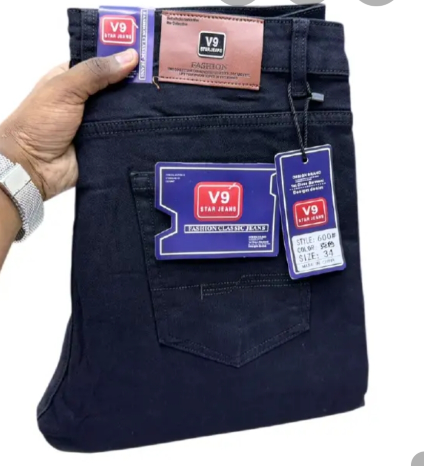 V9 Straight Jeans for Men – Stylish Straight Fit Denim Trousers, Comfortable Durable Casual Pants for Everyday Wear, Trendy Streetwear Fashion Jeans with Classic Modern Look for Men and Boys