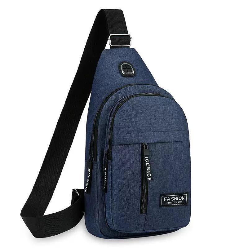 Fashion Men's Crossbody Chest Bag – Large Capacity Waterproof Sling Backpack, Casual One-Shoulder Travel Bag with Multiple Zipper Pockets for Sports, Work, Hiking & Everyday Use