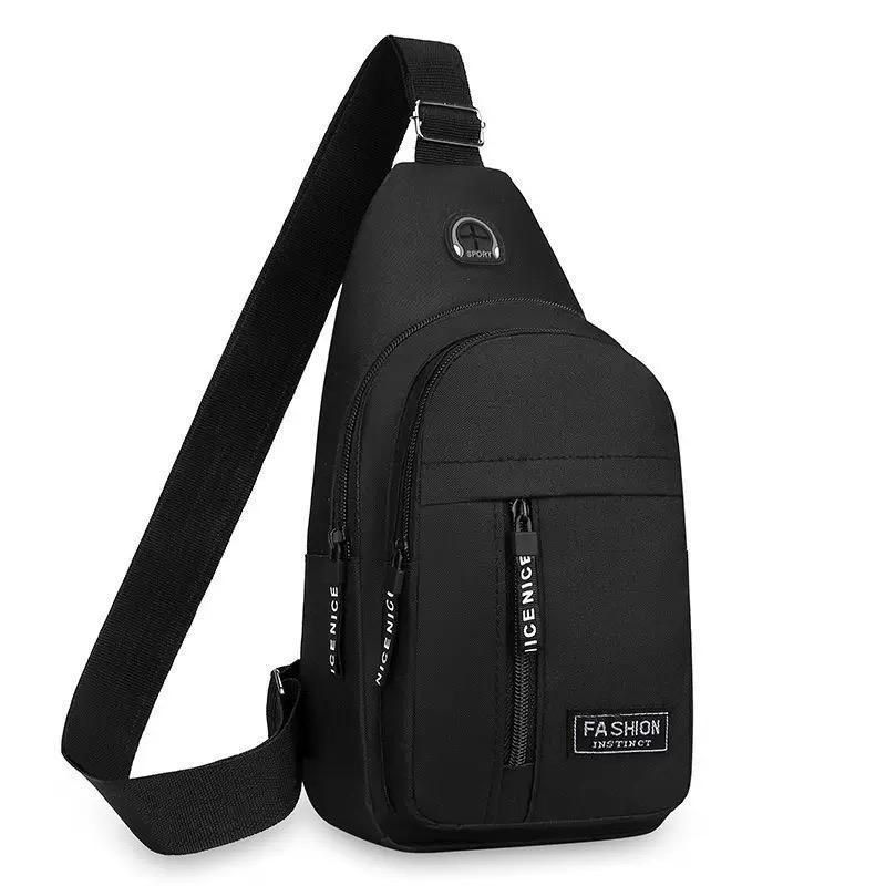 Fashion Men's Crossbody Chest Bag – Large Capacity Waterproof Sling Backpack, Casual One-Shoulder Travel Bag with Multiple Zipper Pockets for Sports, Work, Hiking & Everyday Use