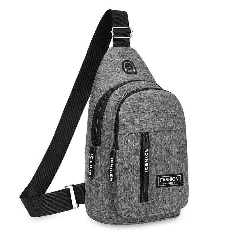 Fashion Men's Crossbody Chest Bag – Large Capacity Waterproof Sling Backpack, Casual One-Shoulder Travel Bag with Multiple Zipper Pockets for Sports, Work, Hiking & Everyday Use