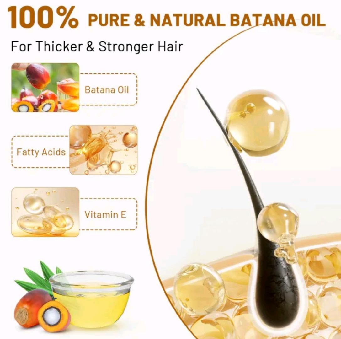 [100% ORIGINAL] Pure Raw Batana Oil for Fast Hair Growth & Anti-Hair Loss (120ml) – For men and women. Local dispatch