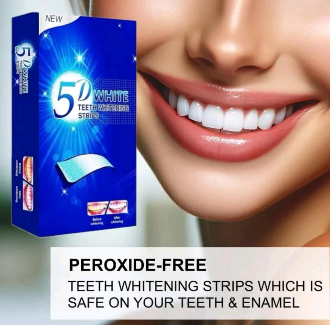 [UPGRADED] 5D Teeth Whitening Strips – Professional Enamel-Safe Kit for a Brighter, Stain-Free Smile- Dentist Recommended(50 Strips)