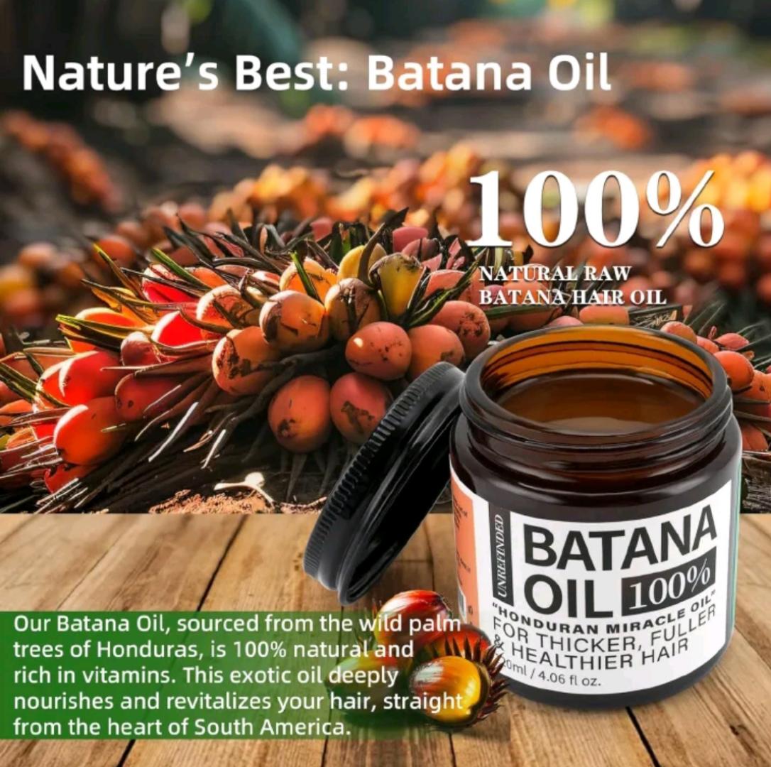 [100% ORIGINAL] Pure Raw Batana Oil for Fast Hair Growth & Anti-Hair Loss (120ml) – For men and women. Local dispatch