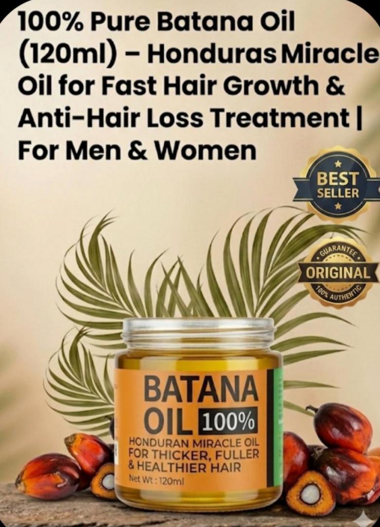 [AUTHENTIC] Organic Raw  Batana Hair Growth Oil (120mls) for Fast Hair Growth,thick and shiny  and Hair Loss Repair for Men and Women. (DISCOUNTED)