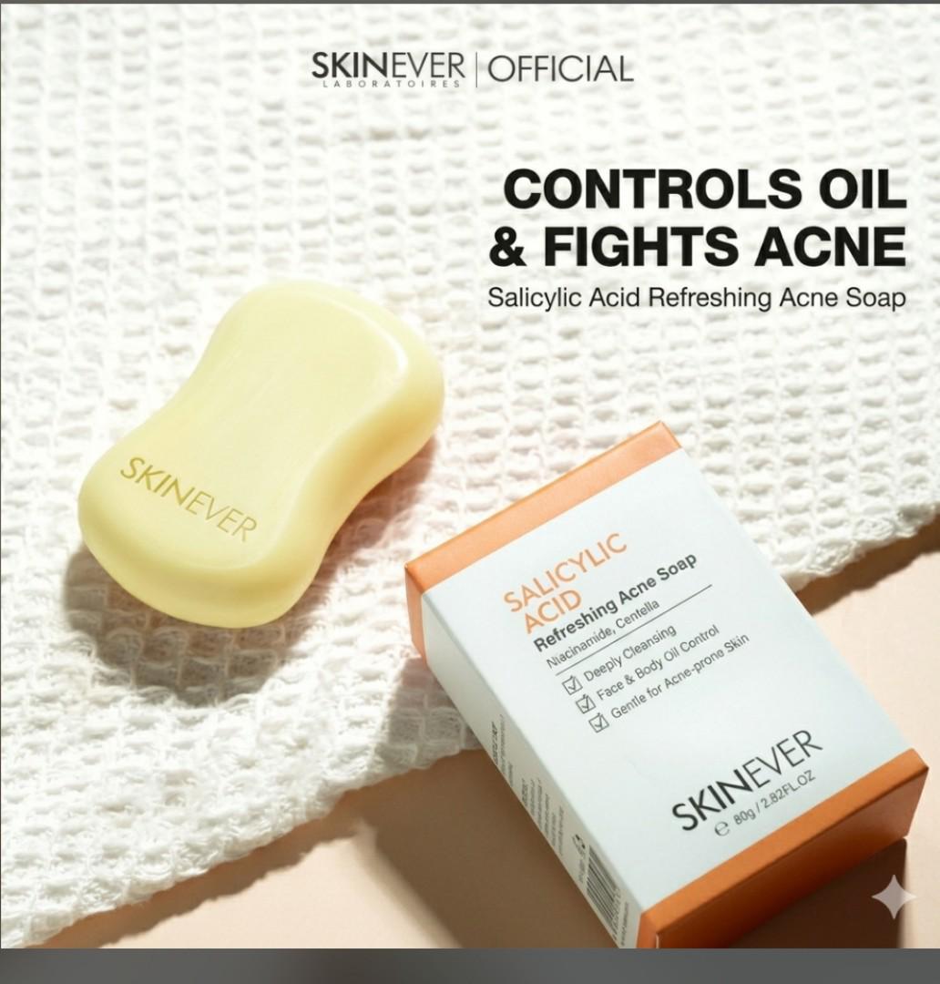 [RECOMMENDED] Salicylic Acid Acne Soap Bar – Deep Cleansing Oil Control Face & Body Soap for Acne-Prone Skin with Niacinamide & Centella.