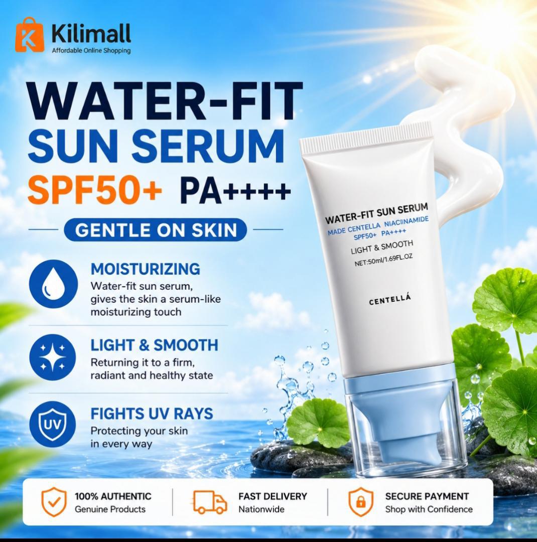 Centella Water-Fit Sun Serum SPF50+ PA++++ Sunscreen -Lightweight UV Protection