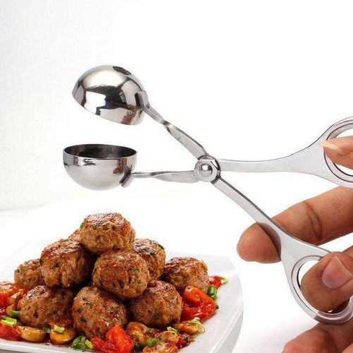 Stainless Steel Meatball Maker – 18cm Kitchen Meat Ball Forming Spoon for Meatballs, Fish Balls & Dumplings