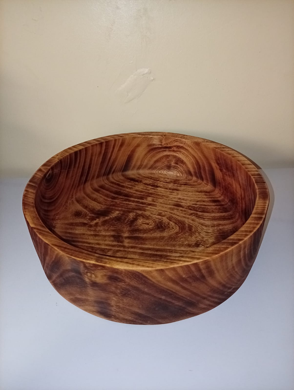 Handcrafted Wooden Chapati Bowl with Lid 12 Inch Natural Wood Roti Bread Serving Storage Bowl 6 Inch Deep Holds Up to 20 Chapatis with Knob Handle