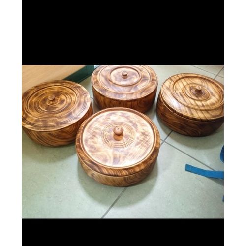 Handcrafted Wooden Chapati Bowl with Lid 12 Inch Natural Wood Roti Bread Serving Storage Bowl 6 Inch Deep Holds Up to 20 Chapatis with Knob Handle