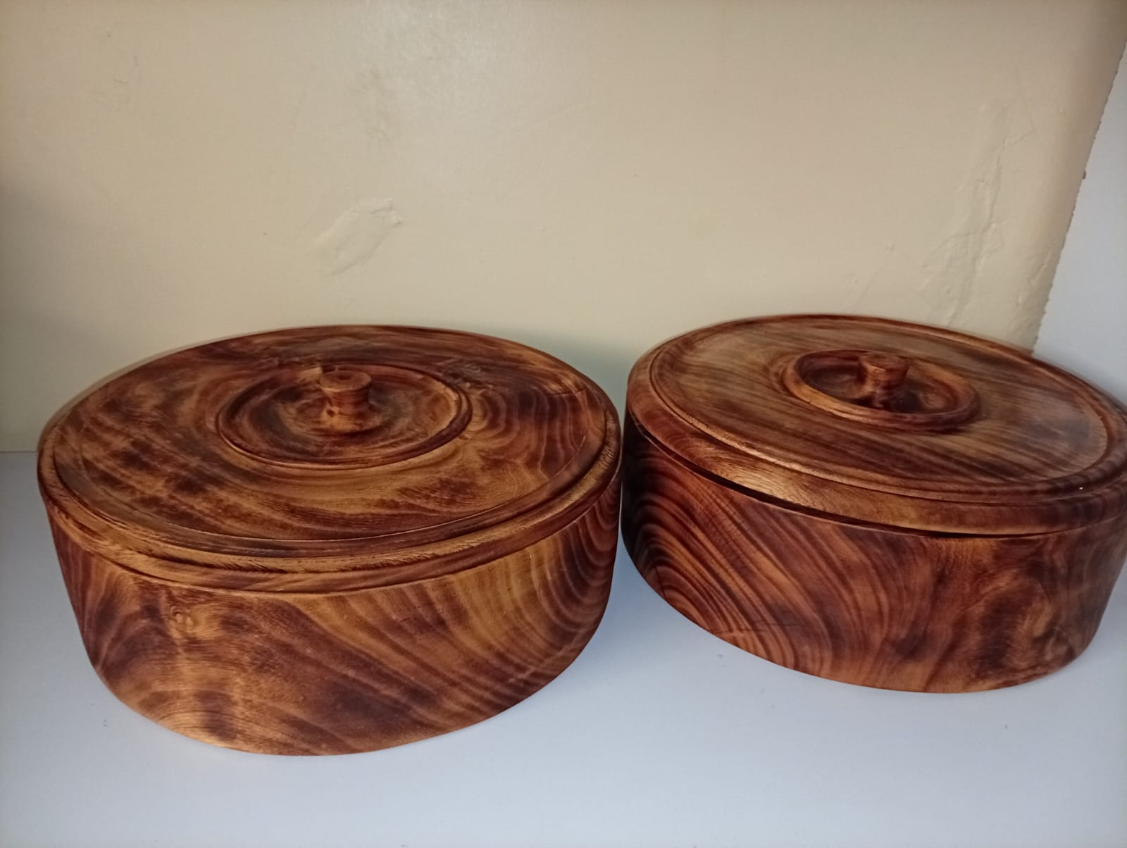 Handcrafted Wooden Chapati Bowl with Lid 12 Inch Natural Wood Roti Bread Serving Storage Bowl 6 Inch Deep Holds Up to 20 Chapatis with Knob Handle