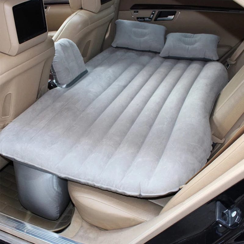 Portable Inflatable Car Back Seat Air Mattress Bed with 2 Pillows, Ideal for sleeping on the car back seat
Comes with a pump powered through the car cigar lighter socket
