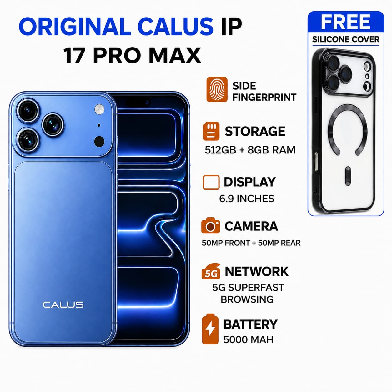 Best price for NEW ARRIVAL! ORIGINAL CALUS IP 17 PRO MAX, 512GB ROM ...