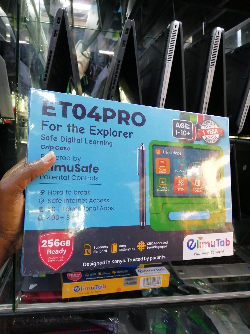 ELIMU TAB ET04PRO ANDROID 10 7" SCREEN SIM CARD SUPPORT WIFI AVAILABLE .32GB EXPANDABLE  WITH TOUCH PEN AND PROTECTIVE CASE.