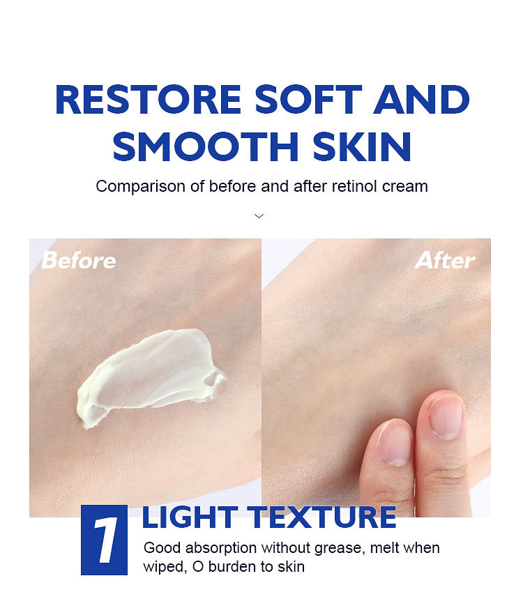 Hydroxypropyl Methylcellulose Vitamin A Retinol Facial Cream Wholesale Anti-Wrinkle Anti-Pre-aging Firming Essence Cream Retinol Cream
