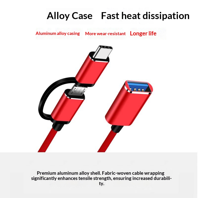 OTG multi-interface adapter, Android type-C adapter, USB flash drive adapter, suitable for connecting mobile phones, computers, tablets. Adapter for transferring data between devices.