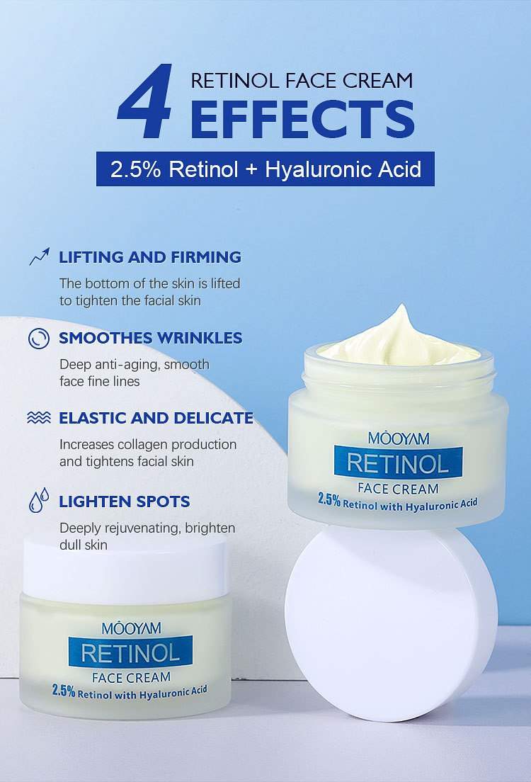 Hydroxypropyl Methylcellulose Vitamin A Retinol Facial Cream Wholesale Anti-Wrinkle Anti-Pre-aging Firming Essence Cream Retinol Cream