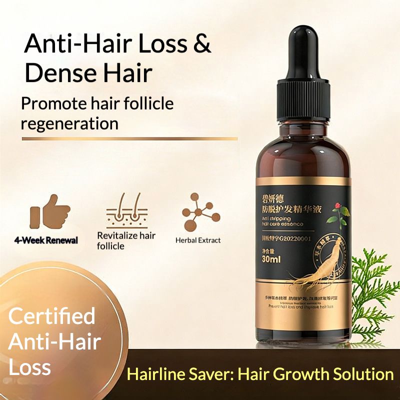 Anti-hair loss essence liquid, side-berm leaf, scalp growth, hairline expansion, herbal hair nourishment, hair growth rapidly, hair development lotion