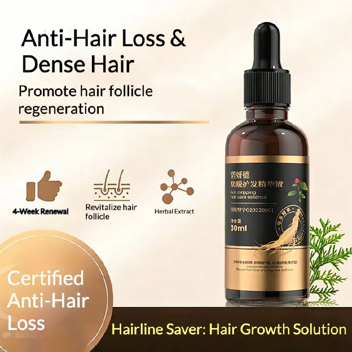 Anti-hair loss essence liquid, side-berm leaf, scalp growth, hairline expansion, herbal hair nourishment, hair growth rapidly, hair development lotion