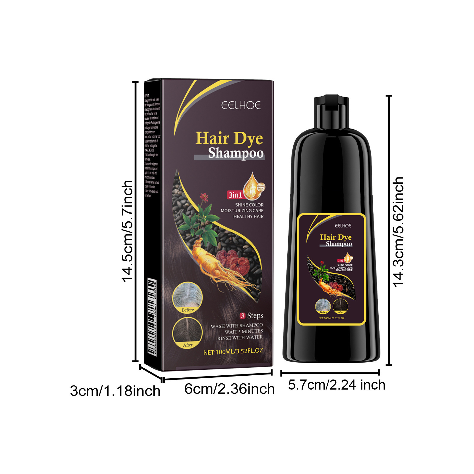 Best-selling black hair shampoo - Rehau essence nourishes and enhances lustrous hair. Gentle and smooth shampoo for hair cleansing.