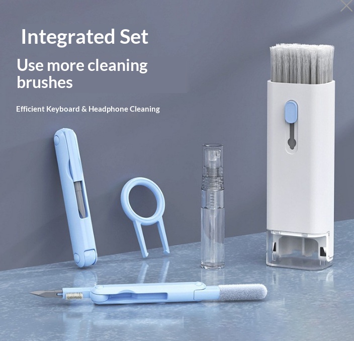 7 pcs Keyboard cleaning brush, computer dust removal tool, multi-functional cleaning device for Bluetooth earphones and phone earpiece hole cleaning