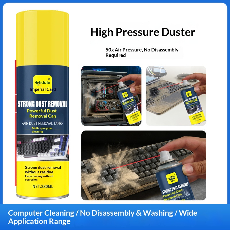 High-pressure dust remover, no disassembly cleaning, dust removal and dust clearing air tank, powerful fan, heat dissipation, cleaning of computers, digital devices and electrical appliances.