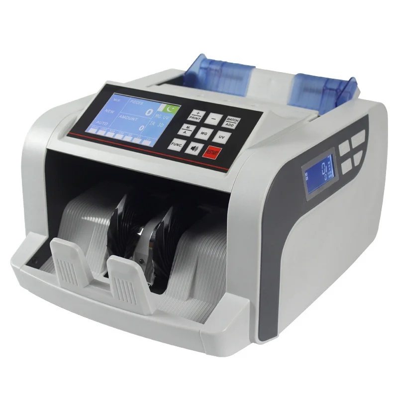 Xindabill High Speed Money Counter Machine with Fast Count, Dollar, Euro UV/MG/IR/DD/DBL/HLF/CHN Counterfeit Detection Bill Counter