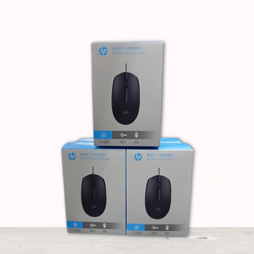 HP M10 WIRED MOUSE-The HP M10 Wired Mouse is a reliable and easy-to-use USB optical mouse designed for everyday computing.It features 1000 DPI optical tracking for smooth cursor control, a comfortable