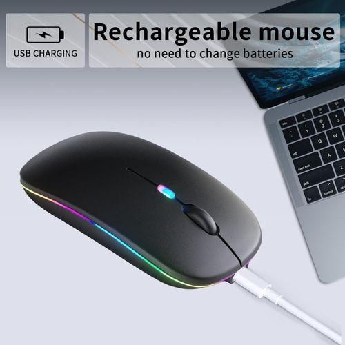 (BUY & GET FREE MOUSE PAD) NEW Original HP W10 Dual Mode Rechargeable Wireless Mouse with Bluetooth and dangle Connectivity Silent Click, Ergonomic Design, Slim, Long Battery Life – Black