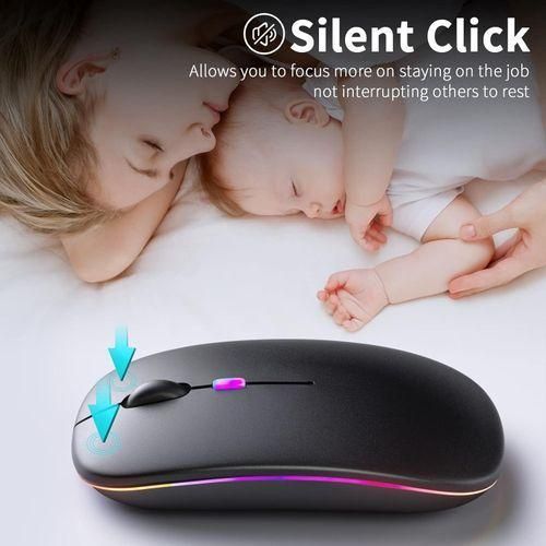 (BUY & GET FREE MOUSE PAD) NEW Original HP W10 Dual Mode Rechargeable Wireless Mouse with Bluetooth and dangle Connectivity Silent Click, Ergonomic Design, Slim, Long Battery Life – Black