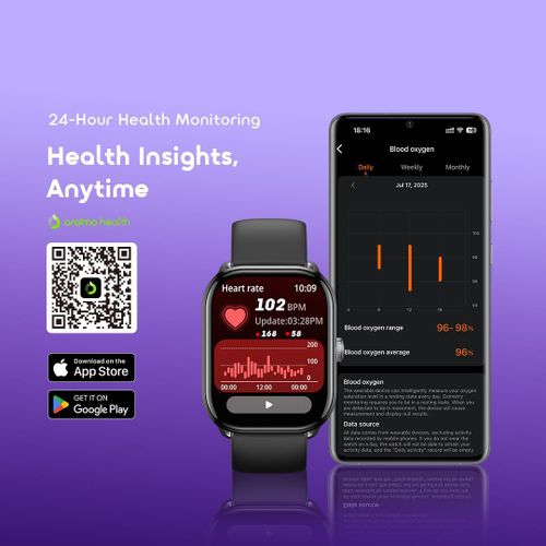 GET THE LATEST BRAND NEW 2026 EDITION Oraimo Watch 6 Lite 2.01” HD Screen Smart Watch 24 Hour Health Monitoring Smartwatch, Wireless Calling, IP68 Waterproof
