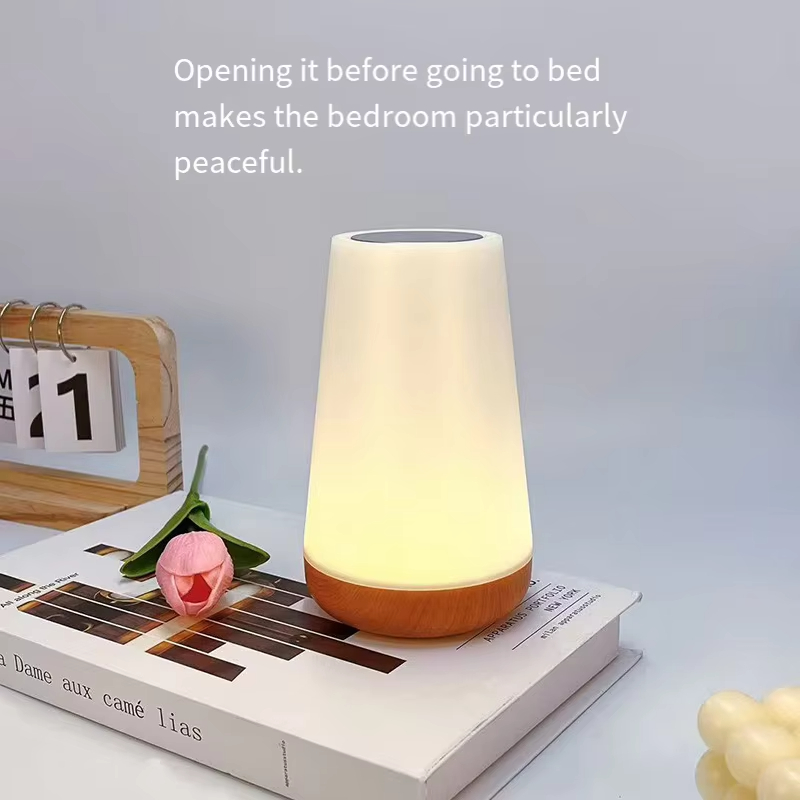 Night Light Bedroom Dimmable Touch Lamp 13 Colors and 5 Brightness Baby Table Lamp Portable Rechargeable Bedside Table Lamp