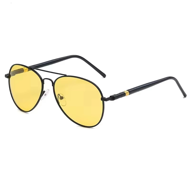 Night Vision Polarized Sunglasses for Men Women Outdoor Sports Driving Fishing Yellow Lens Metal Sun Glasses Eyewear Goggle 2026