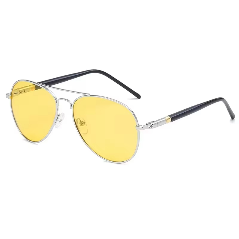 Night Vision Polarized Sunglasses for Men Women Outdoor Sports Driving Fishing Yellow Lens Metal Sun Glasses Eyewear Goggle 2026