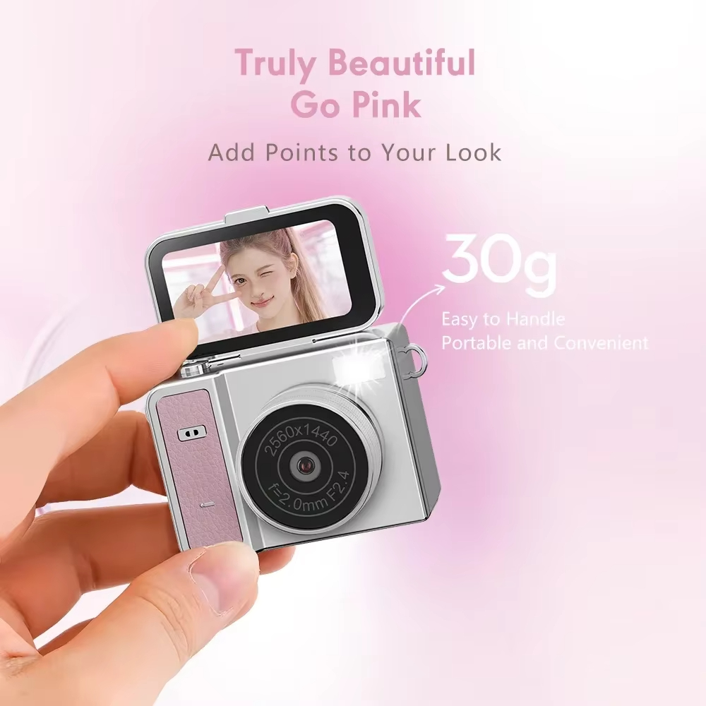 S162 2K Mini Digital Camera 180° Flip Screen 1.47" IPS Screen 48MP Ultra Light Portable Vlog Camera for Daily Life