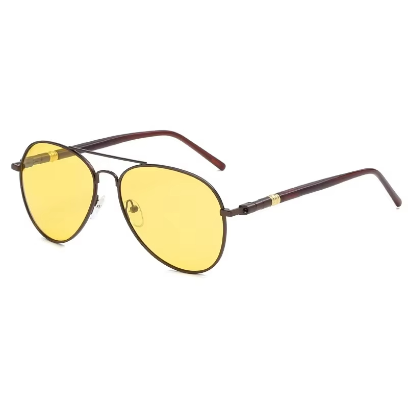 Night Vision Polarized Sunglasses for Men Women Outdoor Sports Driving Fishing Yellow Lens Metal Sun Glasses Eyewear Goggle 2026