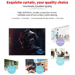 Projectors Screen Fabric Projector Cloth Anti-light 60 72 84 100 120 150inch Home Outdoor Office Simple Curtain Accessories