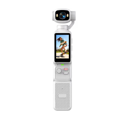 New 4K Handheld Gimbal Action Camera HD 180 Rotatable Lens Anti Shake Pocket Vlog Camera with Fill Light For Outdoor Sports