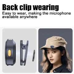 Dual noise cancellation magnetic wireless lavalier microphone system with a charging case with a digital battery display and power bank The set is designed for mobile devices, For TYPE-C DEVICES!!!