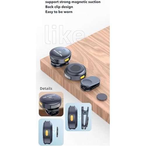 Dual noise cancellation magnetic wireless lavalier microphone system with a charging case with a digital battery display and power bank The set is designed for mobile devices, For TYPE-C DEVICES!!!