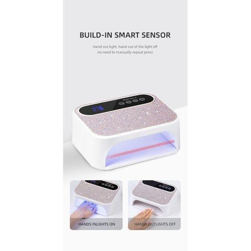 288w 2in1 led uv nail curing lamp with 72led lights 💥hard gel curing💥smart double speed curing💥smart sensor💥smart digital display view 7
