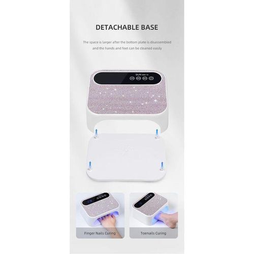 288w 2in1 led uv nail curing lamp with 72led lights 💥hard gel curing💥smart double speed curing💥smart sensor💥smart digital display view 5